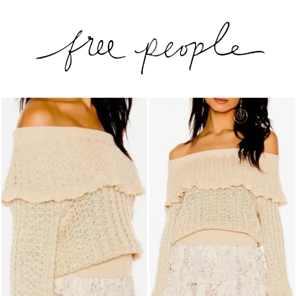 Free People NWT ivory Crazy In Love
Pullover Ruffle Sweater Linen Blend - Picture 1 of 7